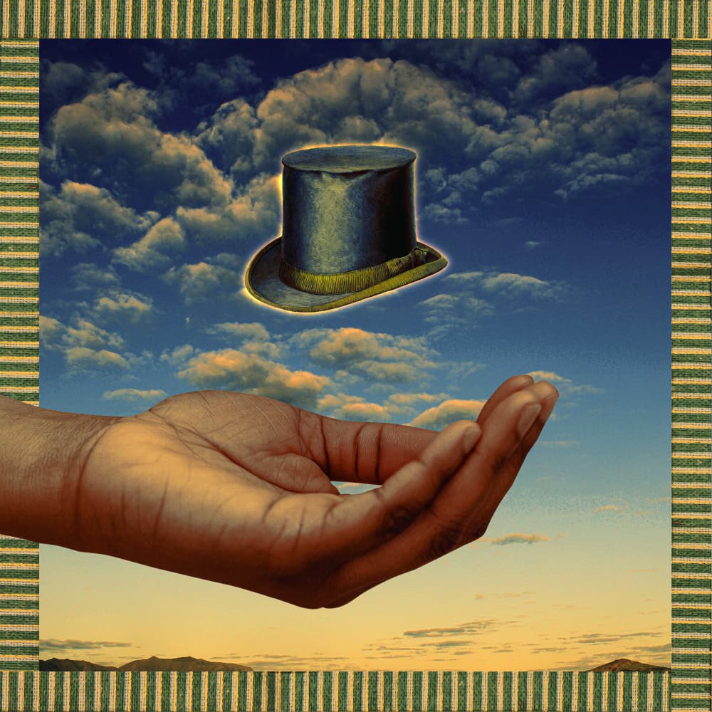 Floating Top Hat Dream by CosmoZach — canvas wall art