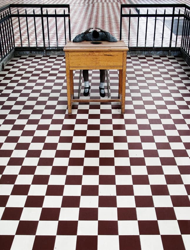 Solitary Student Desk by Eric Mattheyses — canvas wall art