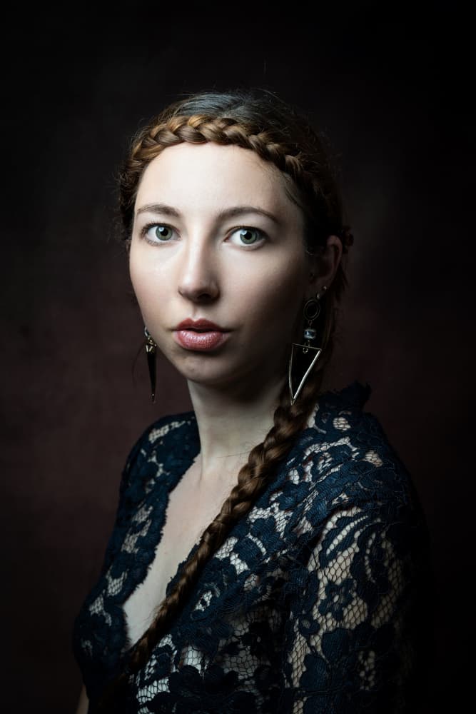 Elegant Braided Portrait by Ruth Franke — canvas wall art