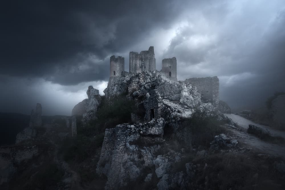 Dark Castle Ruins by Filippo Manini — canvas wall art
