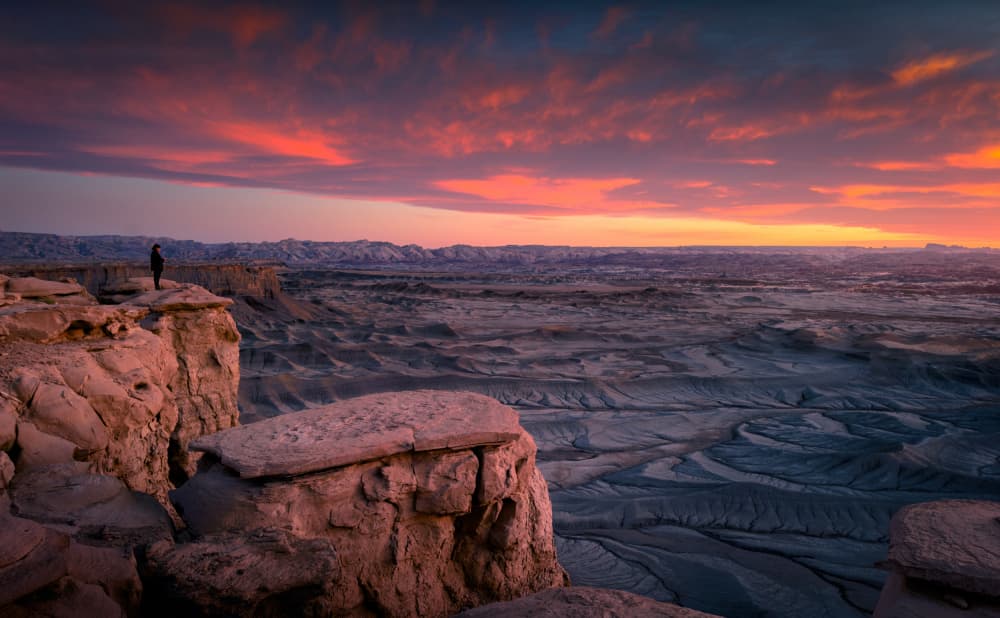 Solitary Badlands Sunset by Bing Li — canvas wall art