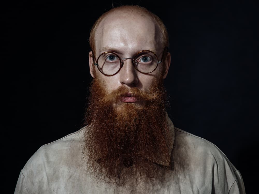 Intense Ginger Bearded Man by Photographer — canvas wall art