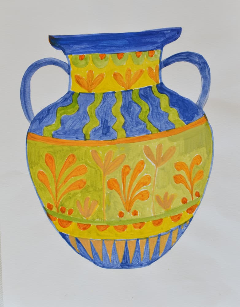 greek Vase by Iria Fernandez — canvas wall art