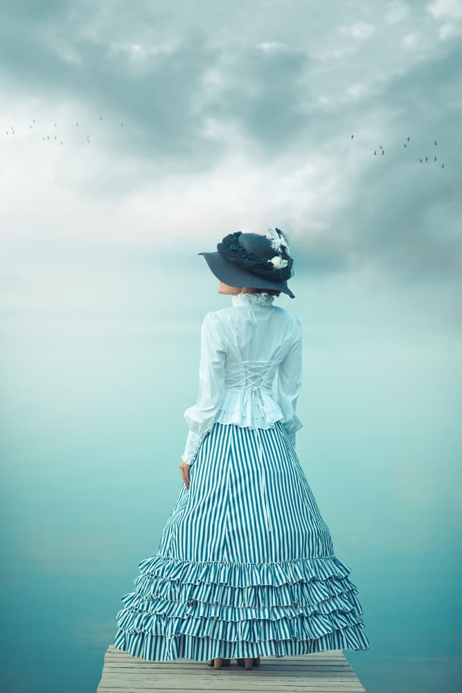 Elegant Woman Serene View by Ildiko Neer — canvas wall art
