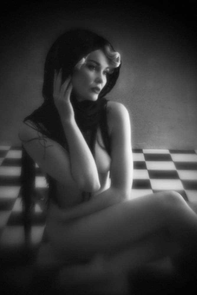 Pensive Nude Woman by Mel Brackstone — canvas wall art