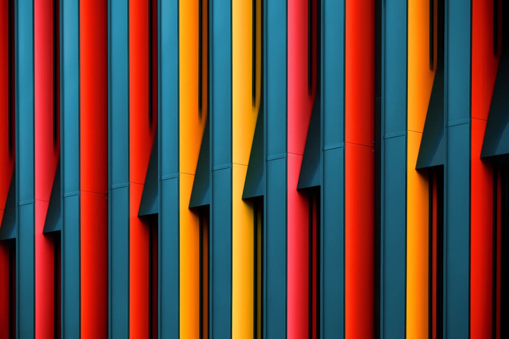 Vibrant Architectural Facade by Hans-Wolfgang Hawerkamp — canvas wall art
