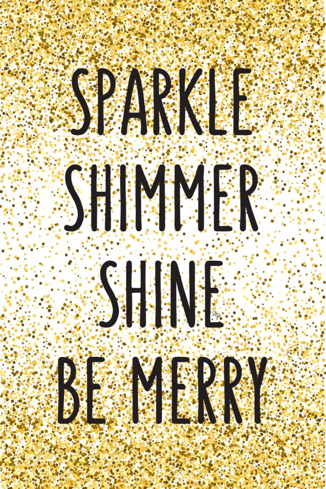 Sparkling Merry Message by Martina — canvas wall art