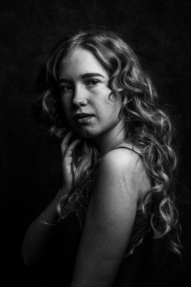 Pensive Woman's Gaze by Ruth Franke — canvas wall art