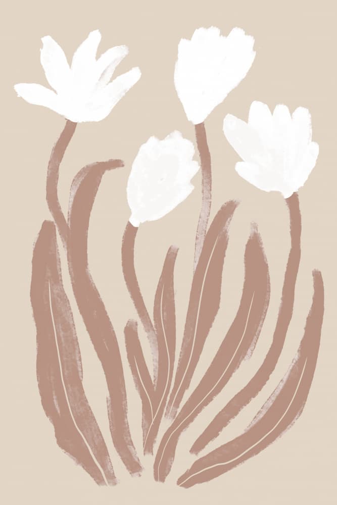 Soft Botanical Blooms by Melloi Art Prints — canvas wall art