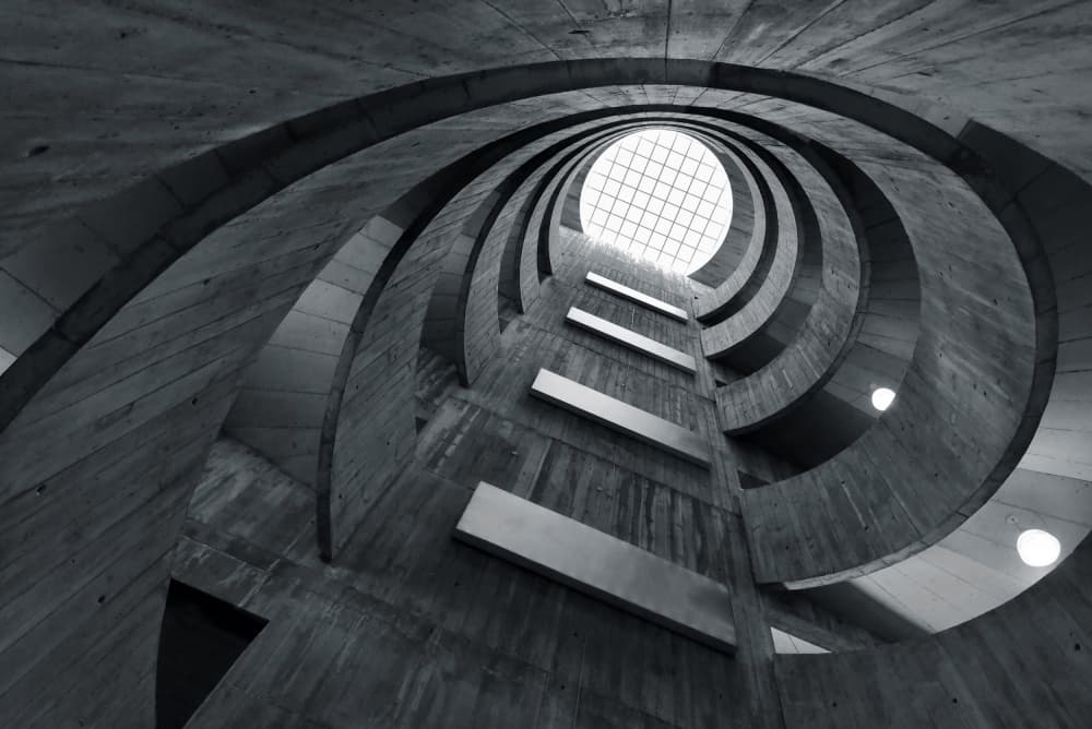 Modern Concrete Spiral by Jorge Pimenta — canvas wall art
