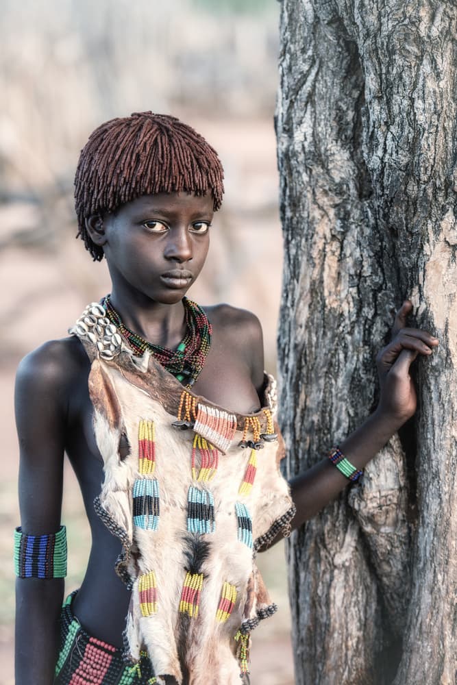 Young Omo Valley Girl by Trevor Cole — canvas wall art
