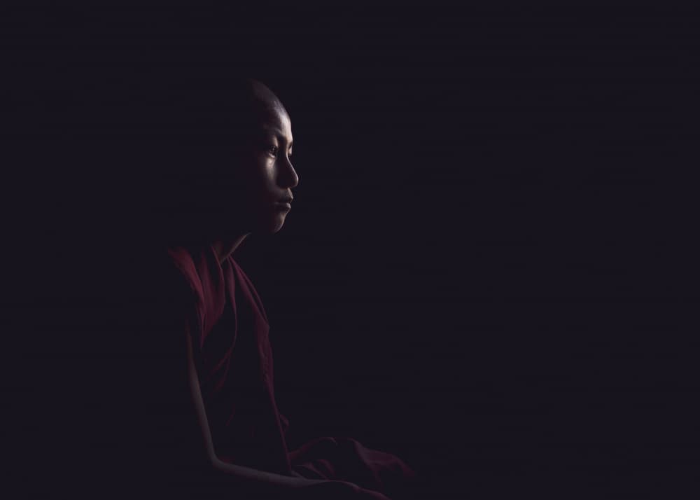 Meditating Buddhist Monk by Marco Tagliarino — canvas wall art
