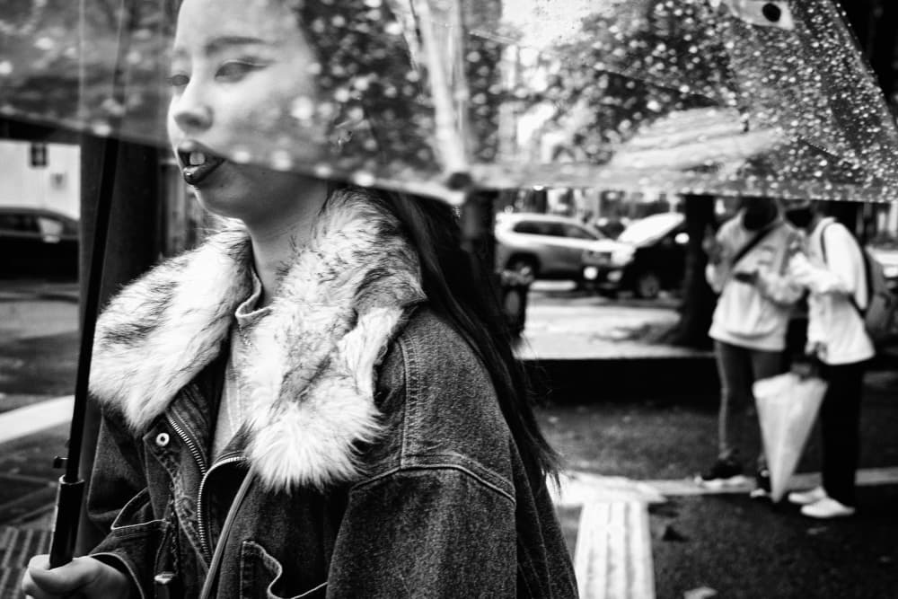 Urban Rain Portrait by Shinji Isobe — canvas wall art