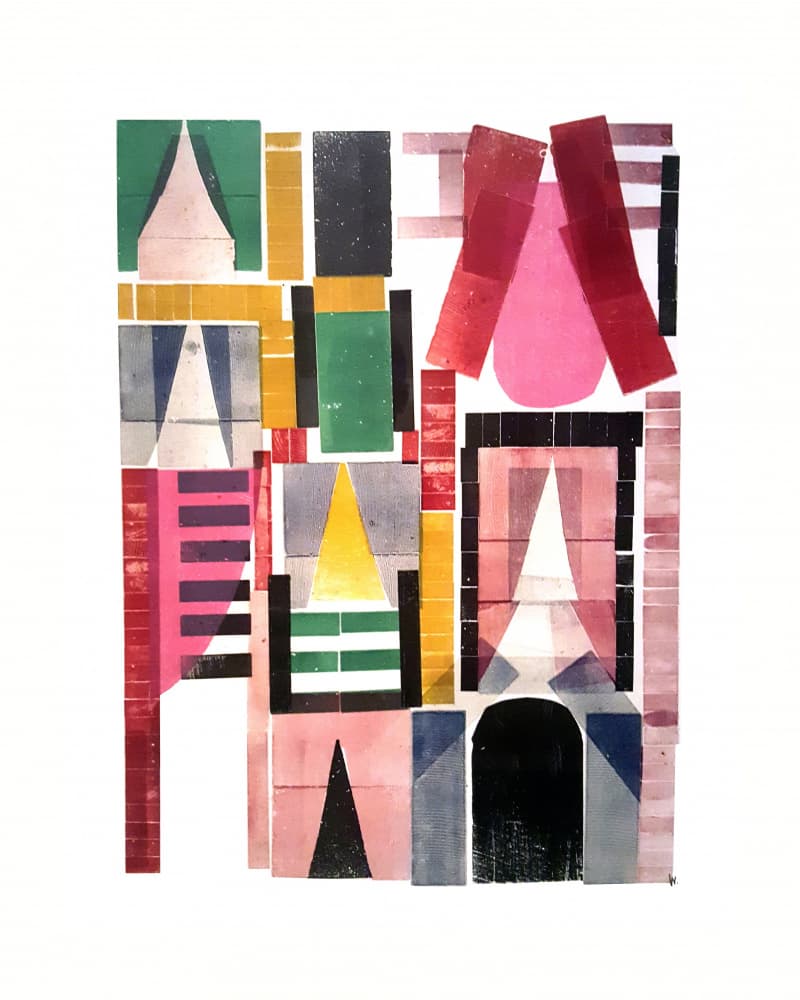 Colorful Architectural Forms by Pictufy Studio IV — canvas wall art