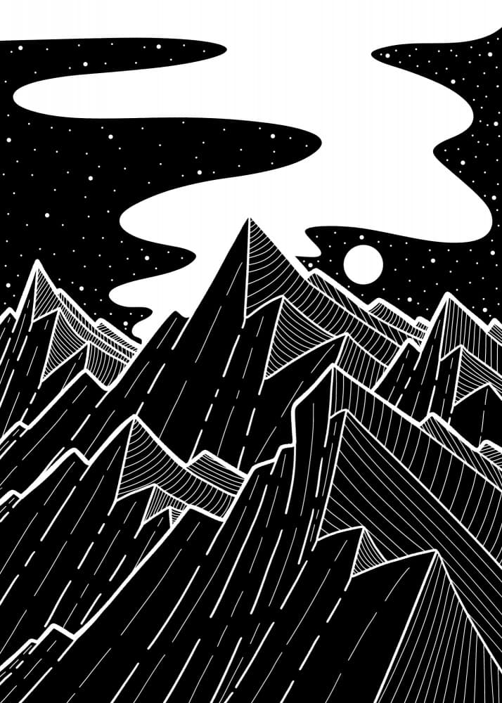 White smoke peaks by Stephen Wade — canvas wall art