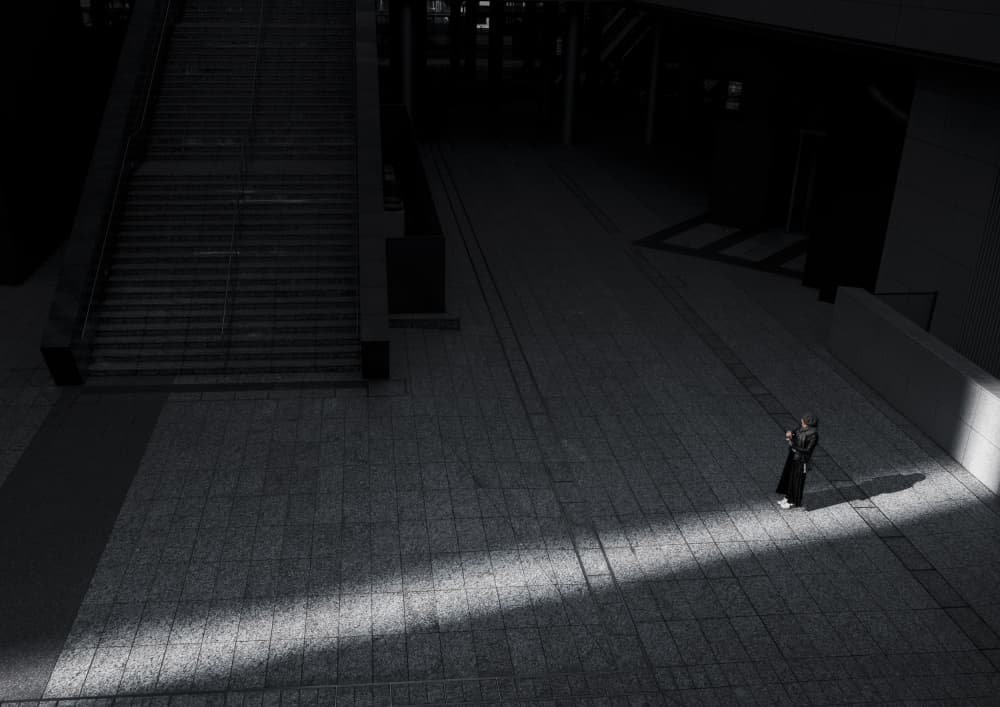 Urban Solitude and Light by Tomoshi Hara — canvas wall art