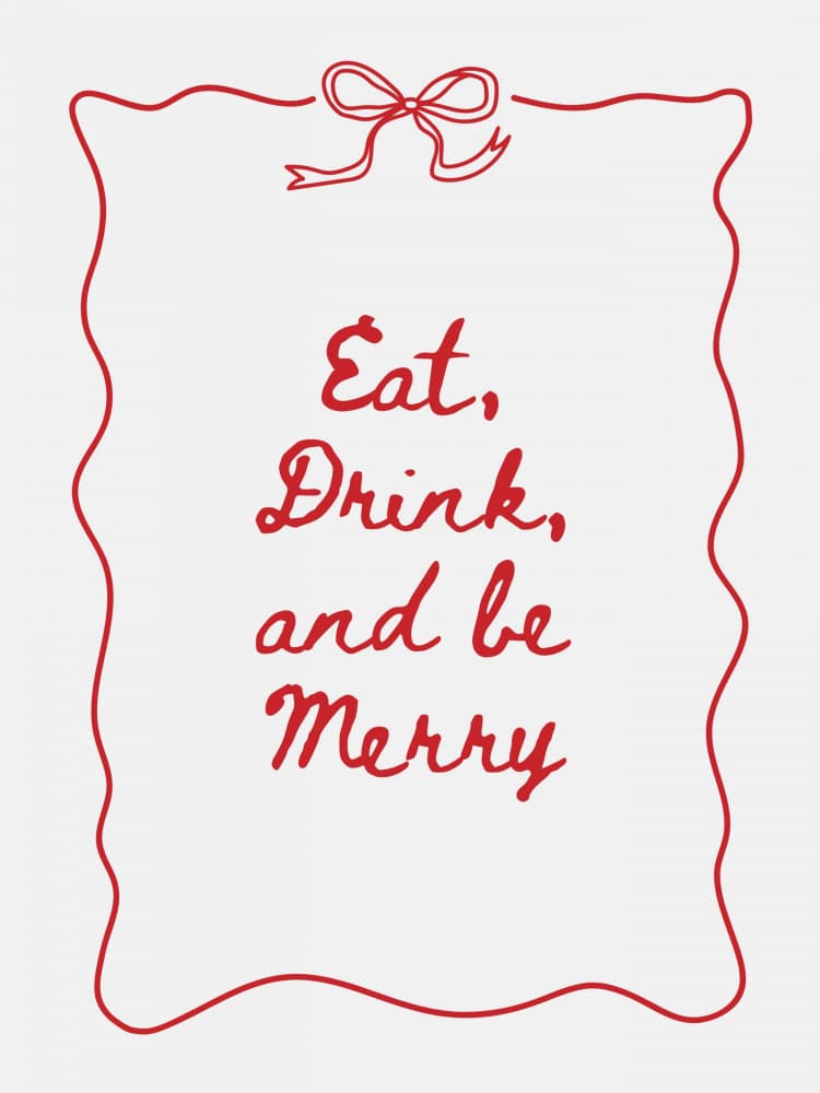 Festive Eat Drink Merry by Jolly and Dash — canvas wall art