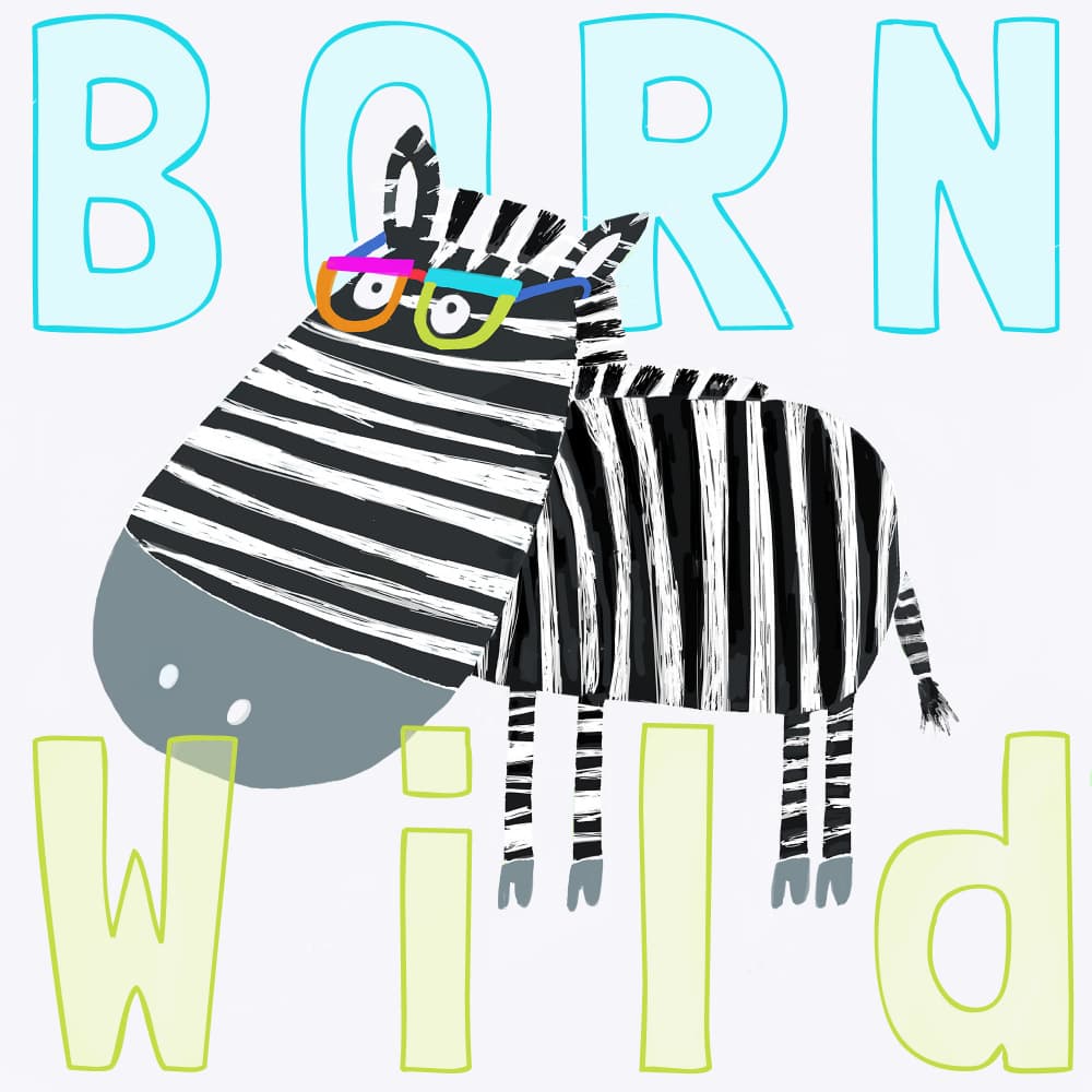 Born Wild Zebra by Carla Daly — canvas wall art