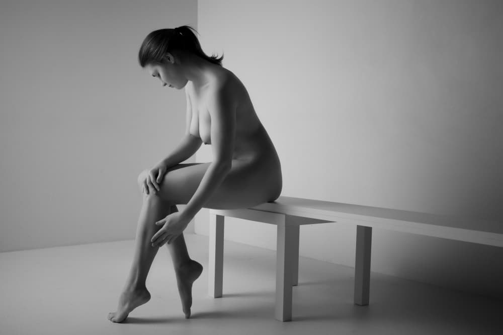 Pensive Nude Woman by JAE — canvas wall art