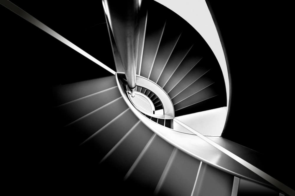 Geometric Spiral Ascent by Anita Martin AnnaPileaFotografie — canvas wall art
