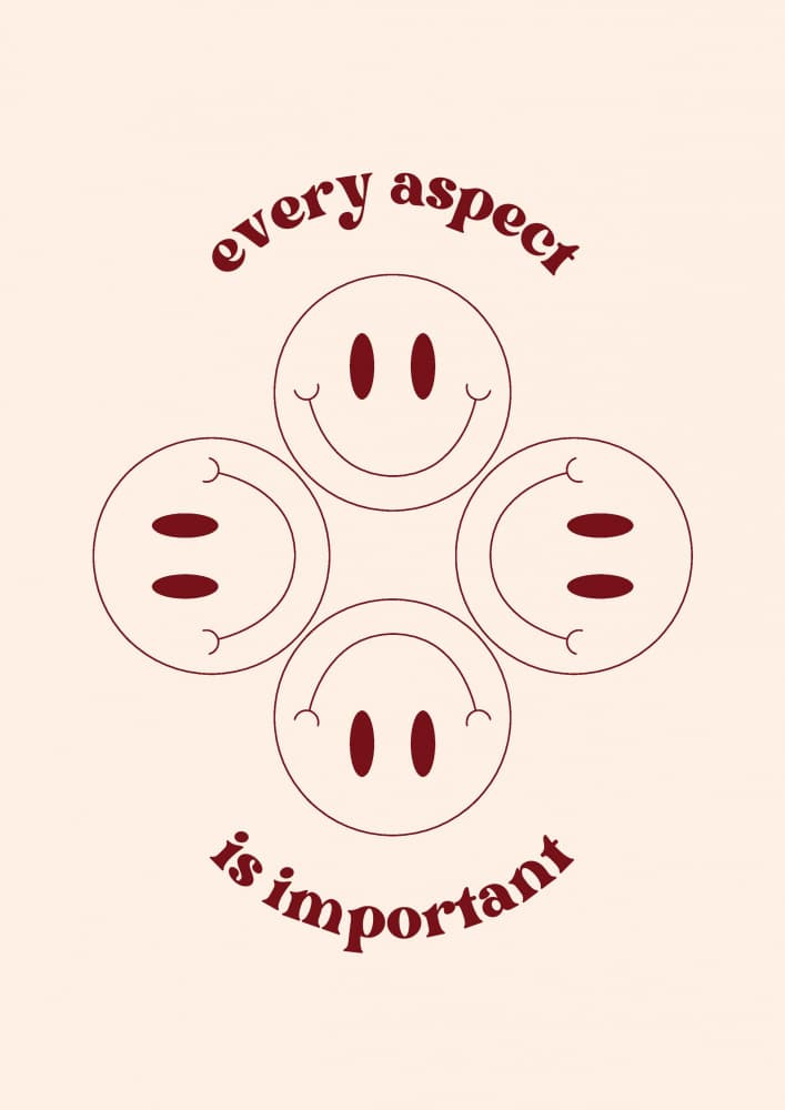 Balanced Smiley Face Quote by Nazma Khokhar — canvas wall art