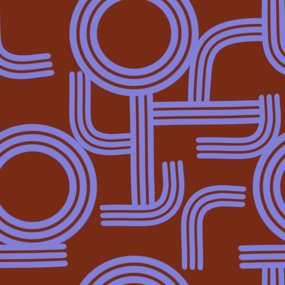 Retro Geometric Flow by Charlotte Trudgett — canvas wall art