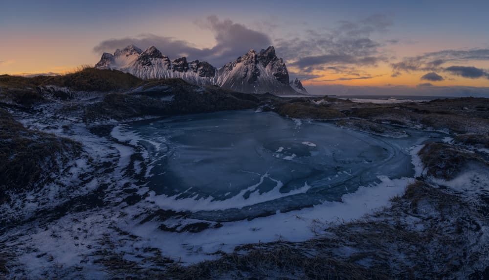 Frozen Mountain Dawn by Pilar Hm — canvas wall art