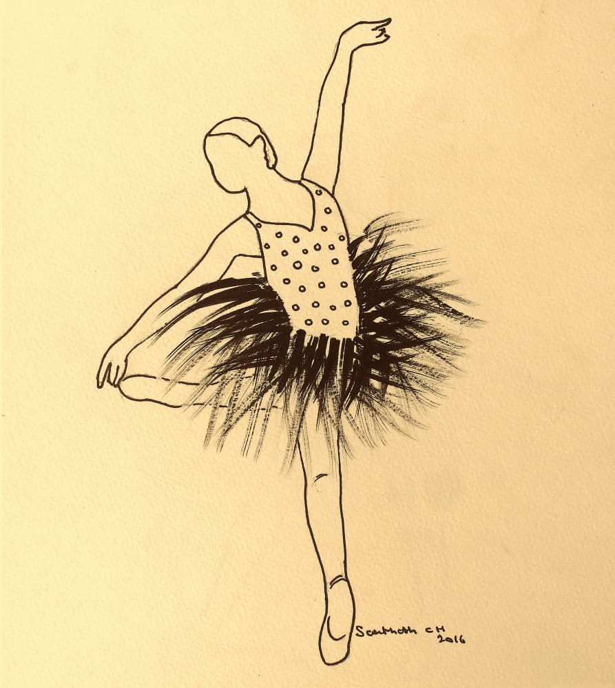 Graceful Ballerina Dance by Santhosh ch — canvas wall art