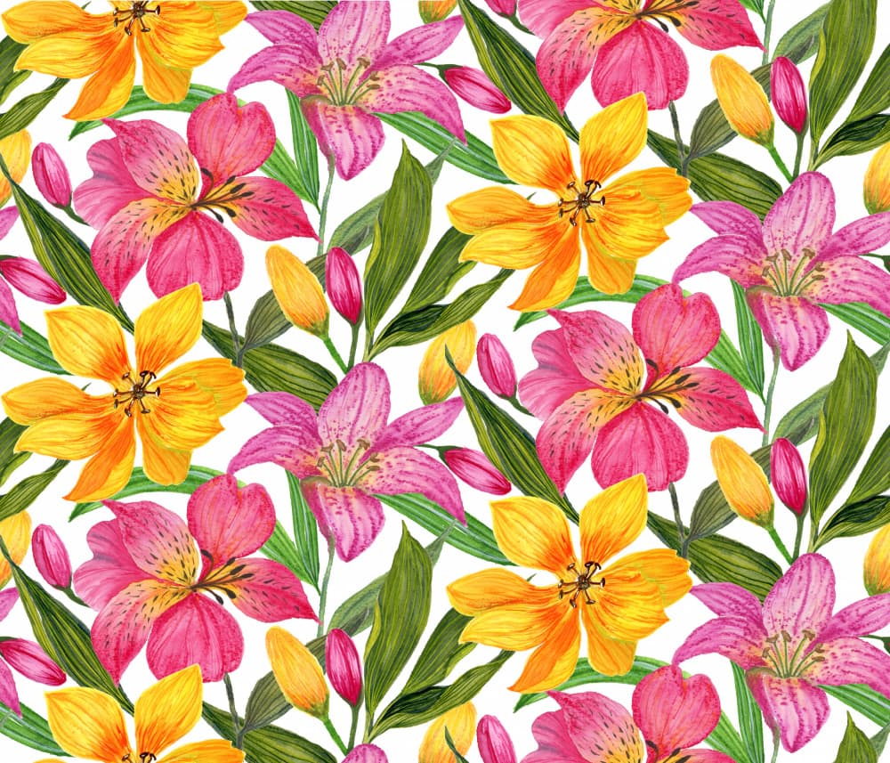 Colorful Tropical Flowers by Suchi Deb — canvas wall art