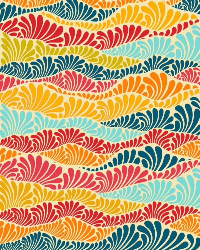 Vibrant Organic Waves by Kintsugi99 — canvas wall art
