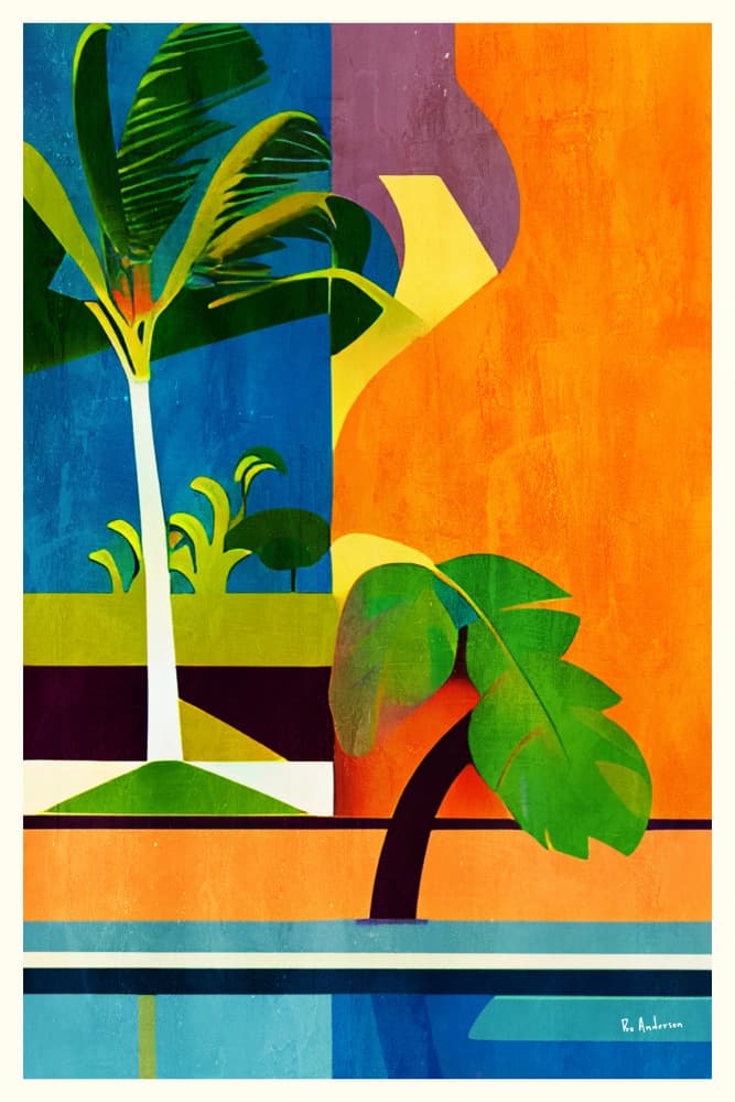 Vibrant Tropical Palms by Bo Anderson — canvas wall art