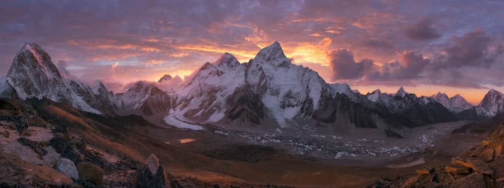 Dramatic Mountain Panorama by INIGO CIA — canvas wall art