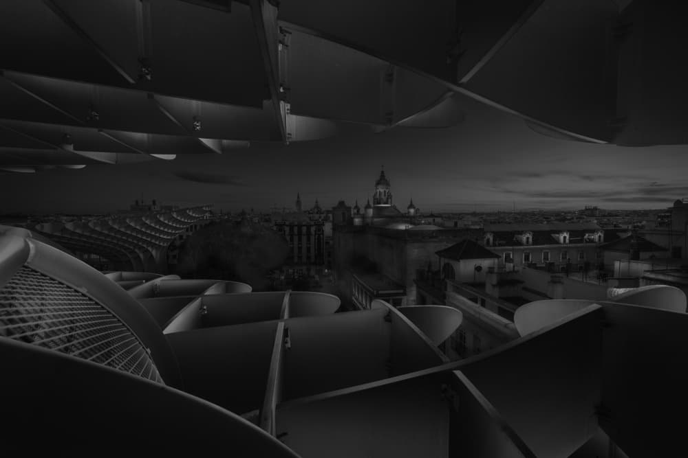 Metropol Parasol Night View by Jorge Ruiz Dueso — canvas wall art