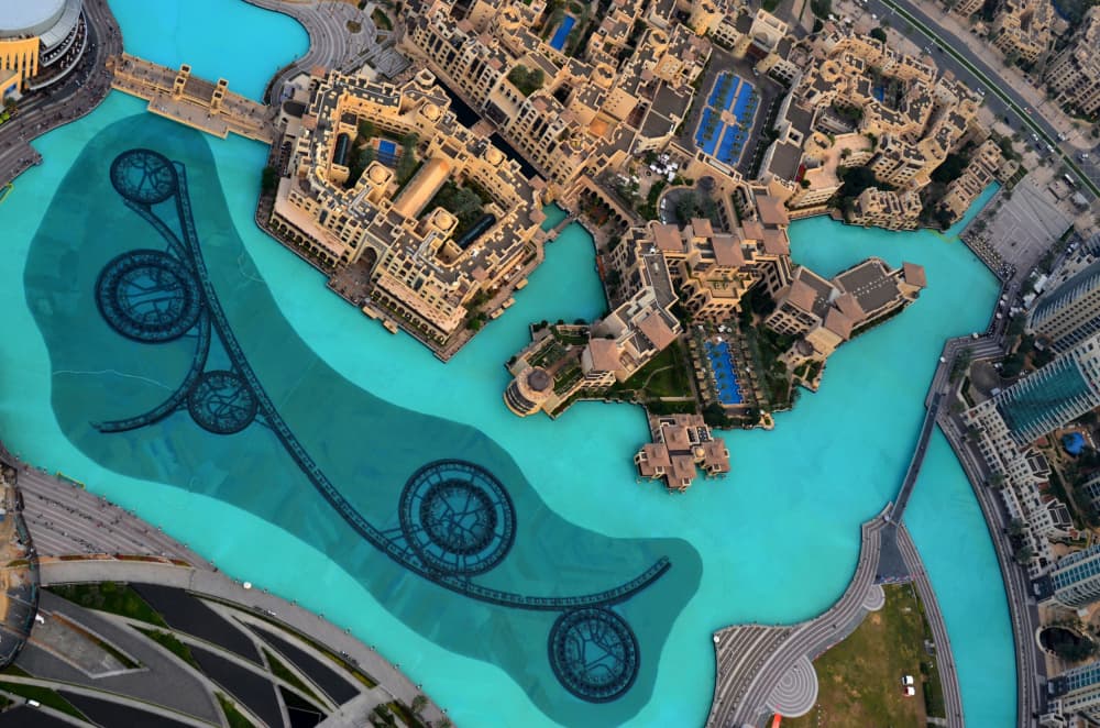 Modern City Waterways by Mrinal Nath — canvas wall art