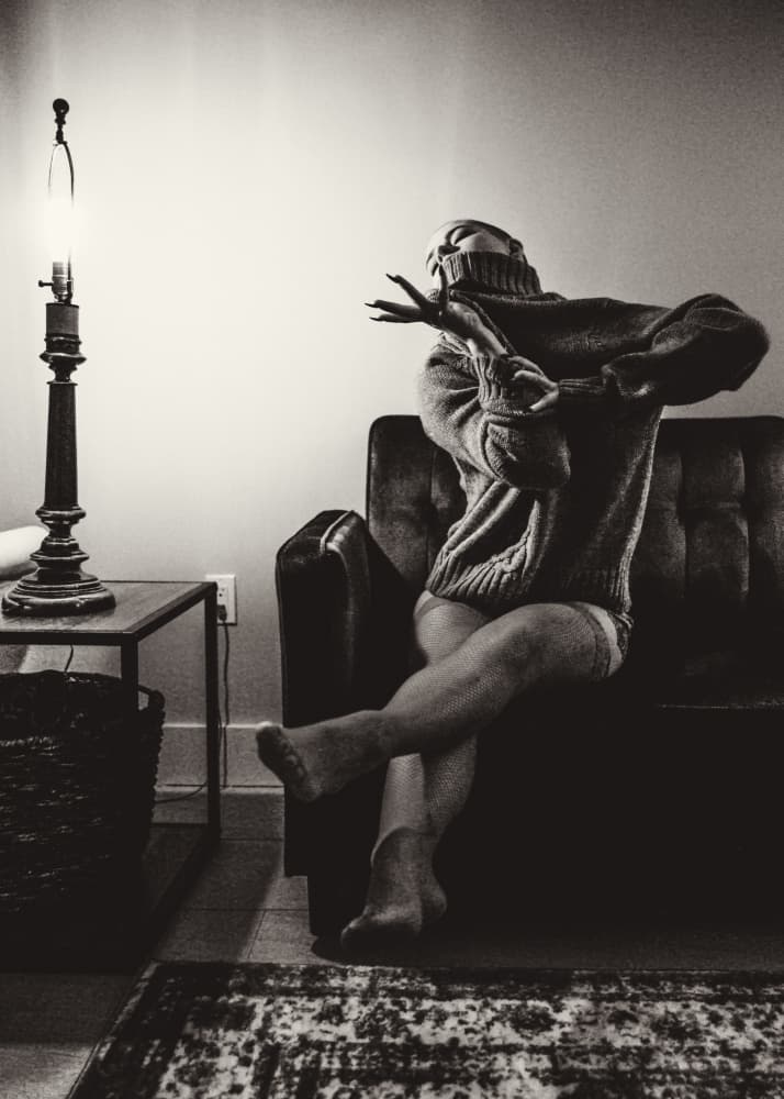 Enigmatic Sweater Comfort by Tyler McAuley — canvas wall art
