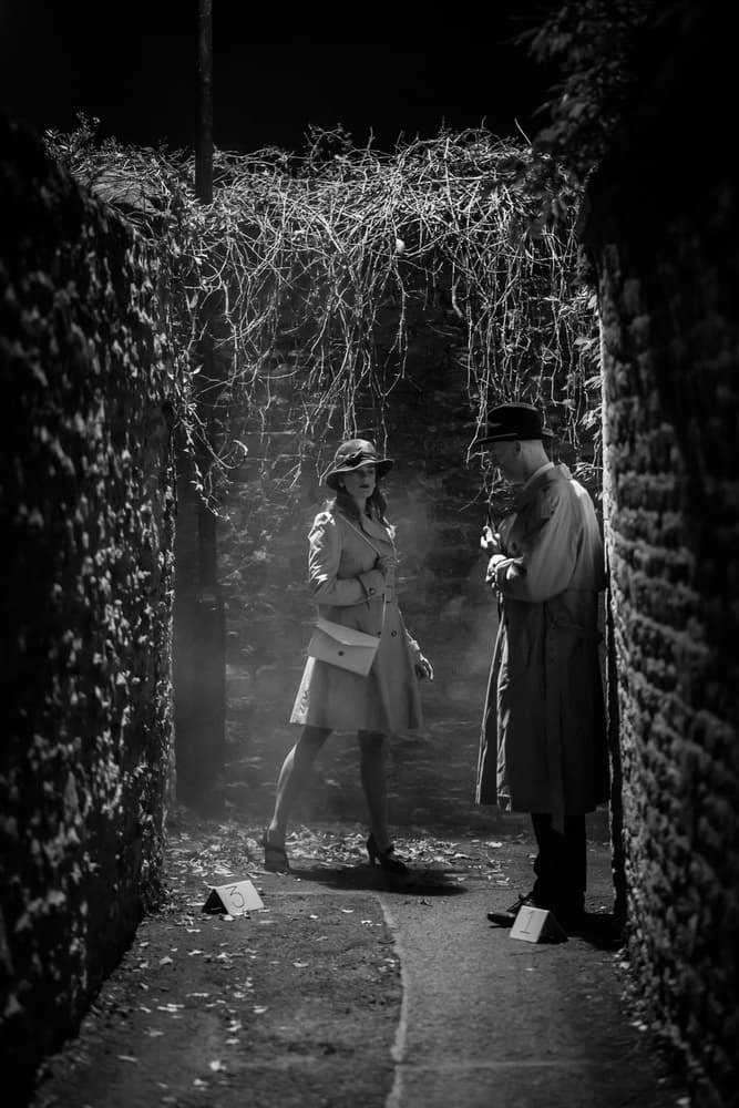 Noir Alley Encounter by Colin Dixon — canvas wall art
