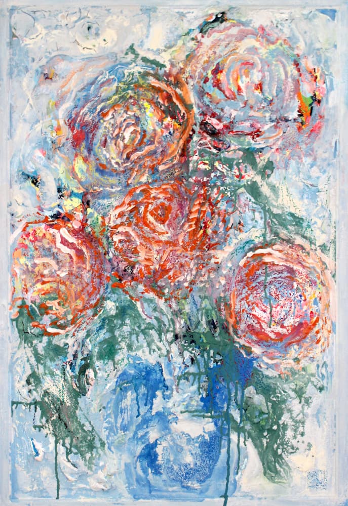 Vibrant Floral Abstract by Marina Nelson — canvas wall art
