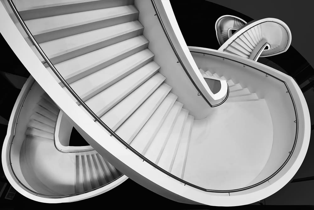 Modern Staircase Geometry by Henk van Maastricht — canvas wall art