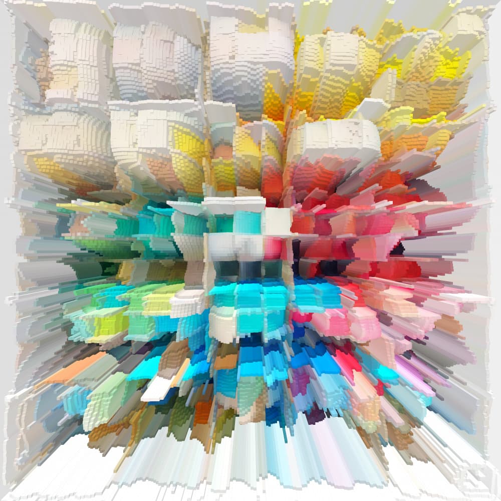Colorful Cube Explosion by PASLIER Morgan — canvas wall art