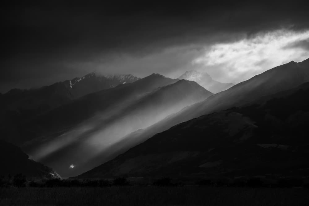 Dramatic Mountain Light by Sarawut Intarob — canvas wall art
