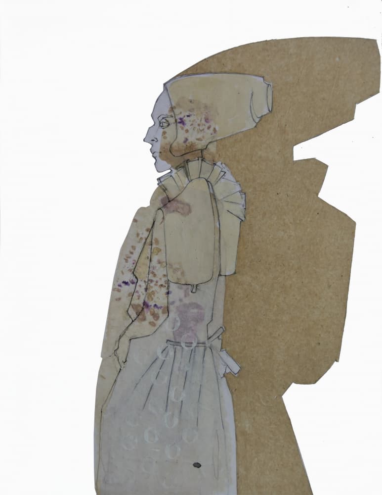 Graceful Historic Profile by Doris Schmitz — canvas wall art