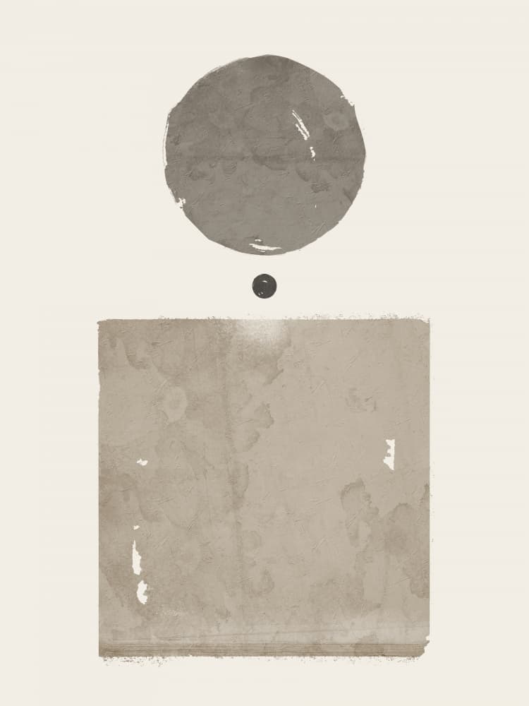 Circle Square Dot Abstract by Ema Paraschiv — canvas wall art