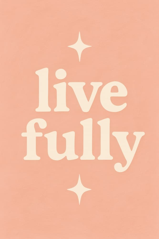 Livefully(apricot) by Treechild — canvas wall art