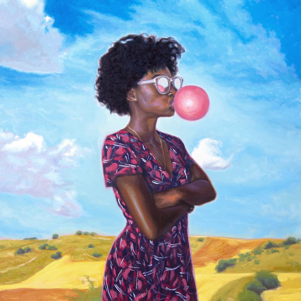 Confident Bubble Gum Pop by Alexander Grahovsky — canvas wall art