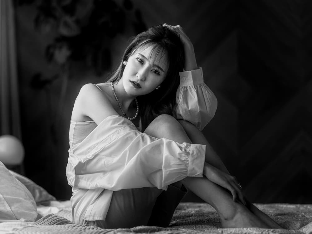 Pensive Young Woman by Yuzo Fujii — canvas wall art