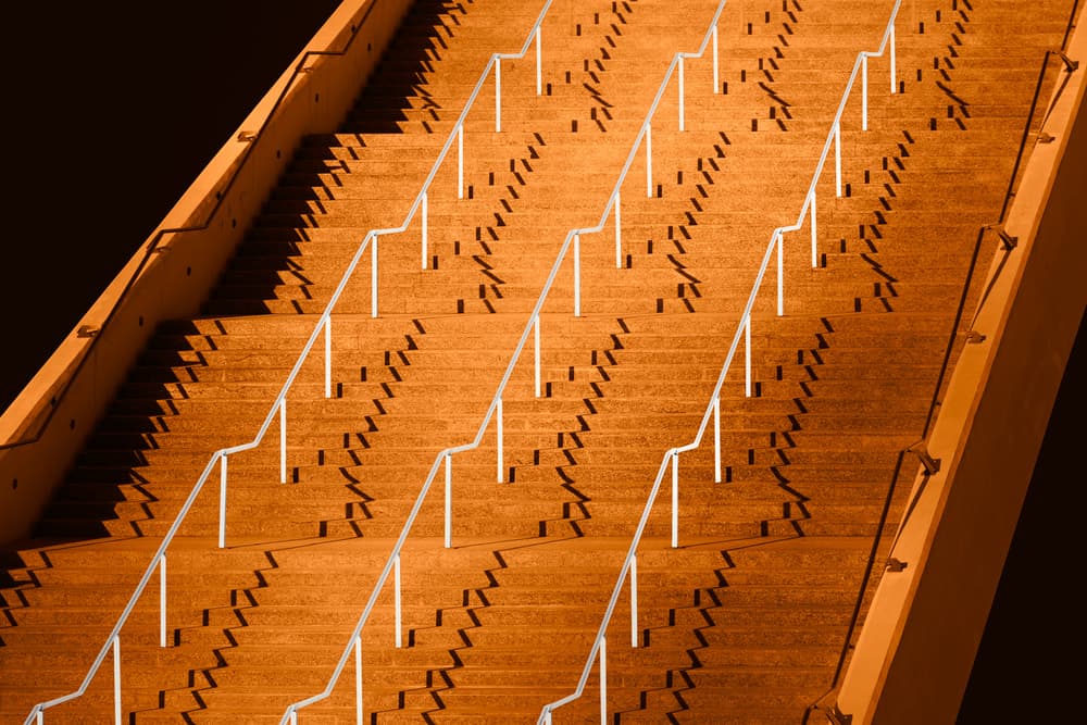 Grand Shadowed Steps by Marc Huybrighs — canvas wall art