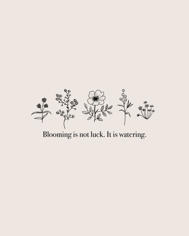 Blooming Is Not Luck by Anis Illustration — canvas wall art