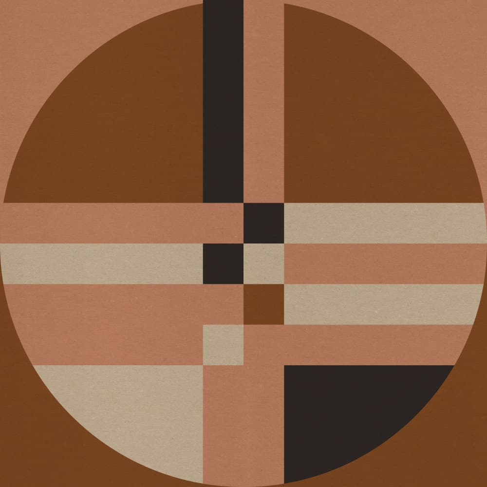 Earthy Geometric Grid by Dina Dankers — canvas wall art