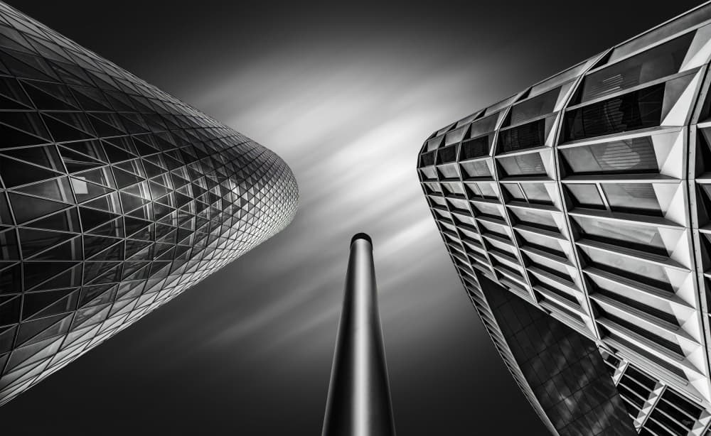 Skyward Modern Geometry by Antoni Figueras — canvas wall art