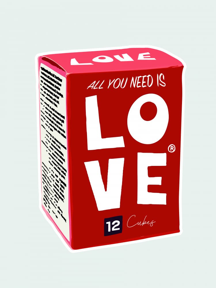 Pop Art Love Box by WallChart Art Studio — canvas wall art